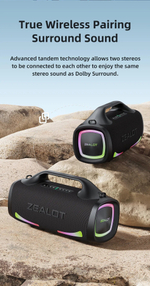 Bluetooth-динамики ZEALOT S79, 100 Вт, 24000 мА · ч, black