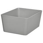 Контейнер IKEA KUGGIS (КУГГИС), Пластик, Светло-серый, 13x18x8 см