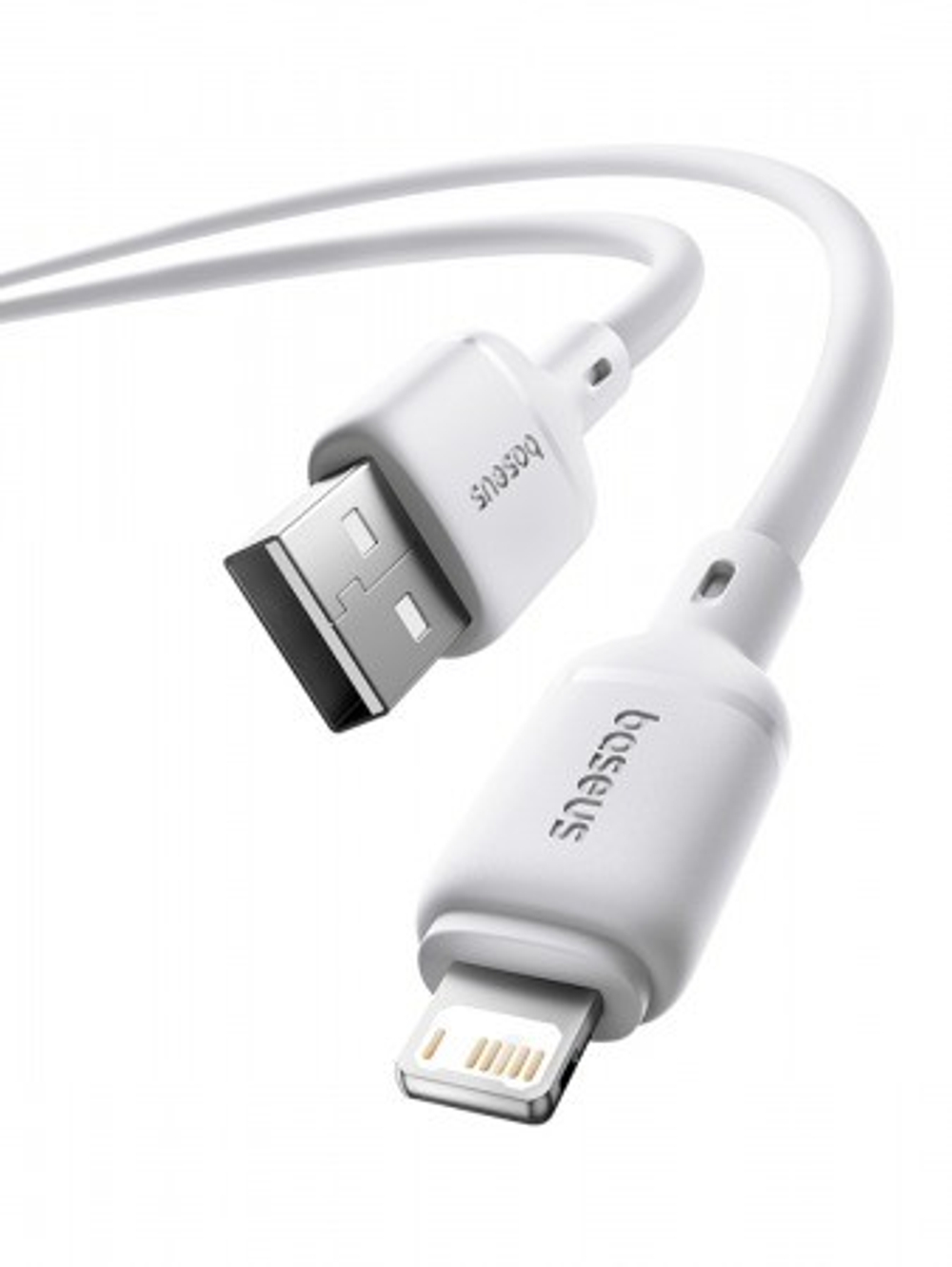 Usb Кабель-зарядка Lightning Baseus Silky Series 2.4A 1м (P10377702213-00) белый