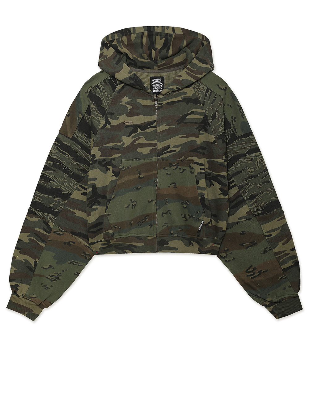 Мужская Толстовка Cropped Mixed Camo Zip-up