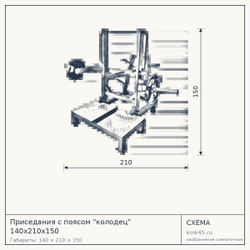 Приседания с поясом "колодец" 140х210х150 — от 138 000 ₽