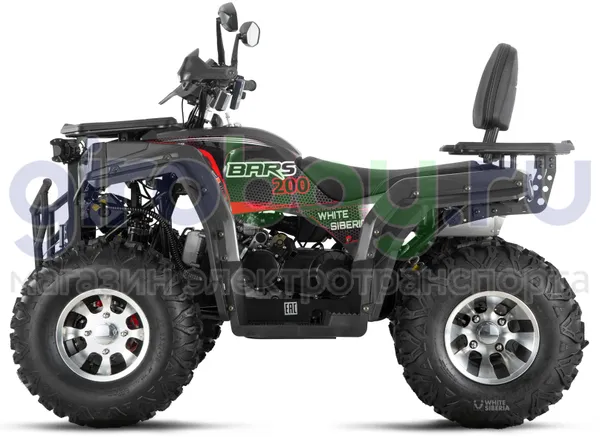 Бензиновый квадроцикл WHITE SIBERIA BARS 200CC PRO (Черный) фото №6