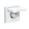 Розетка с крышкой Systeme Electric ArtGallery Белый, самозажимные клеммы GAL000146S