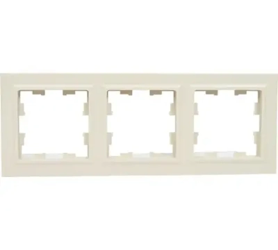 IEK BRITE BASE Бежевый Рамка 3-м РУ-3-БрКр
