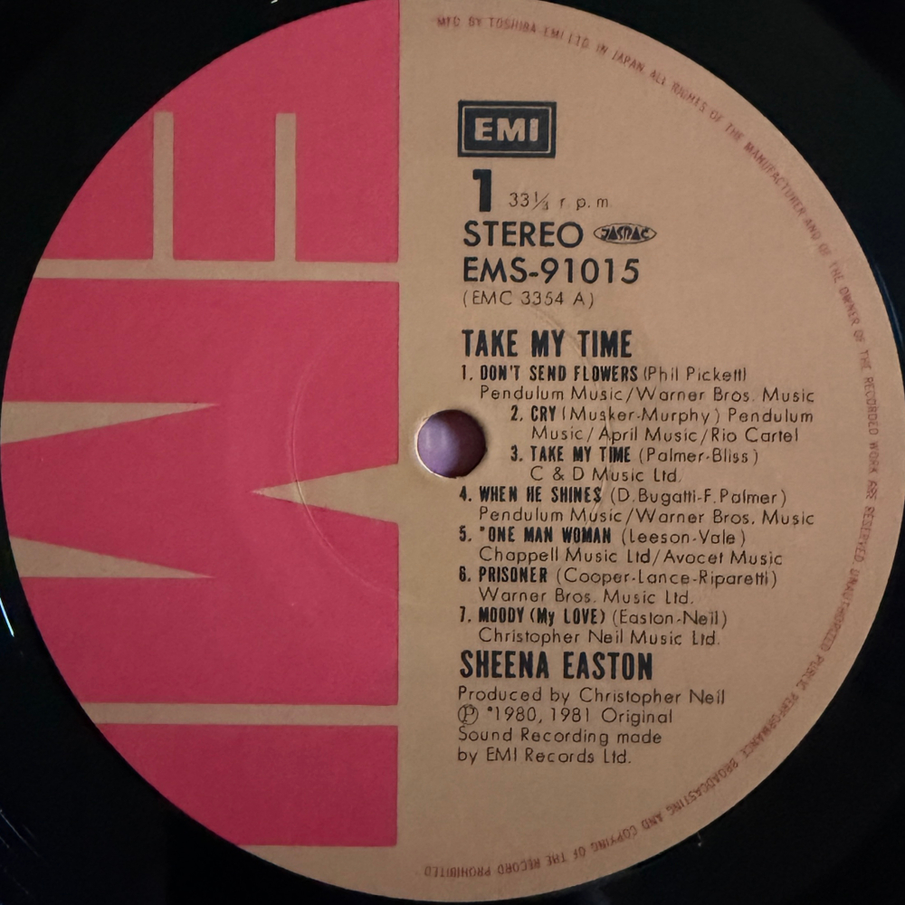 Sheena Easton ‎– Take My Time (Япония 1981г.)