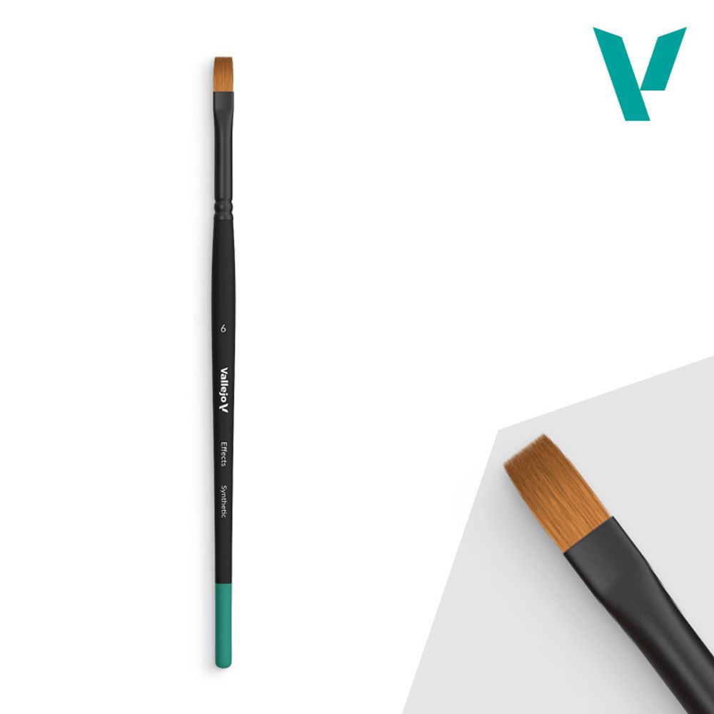 Flat Rectangular Synthetic Brush No. 6 Flat Rectangular Synthetic Brush No. 6