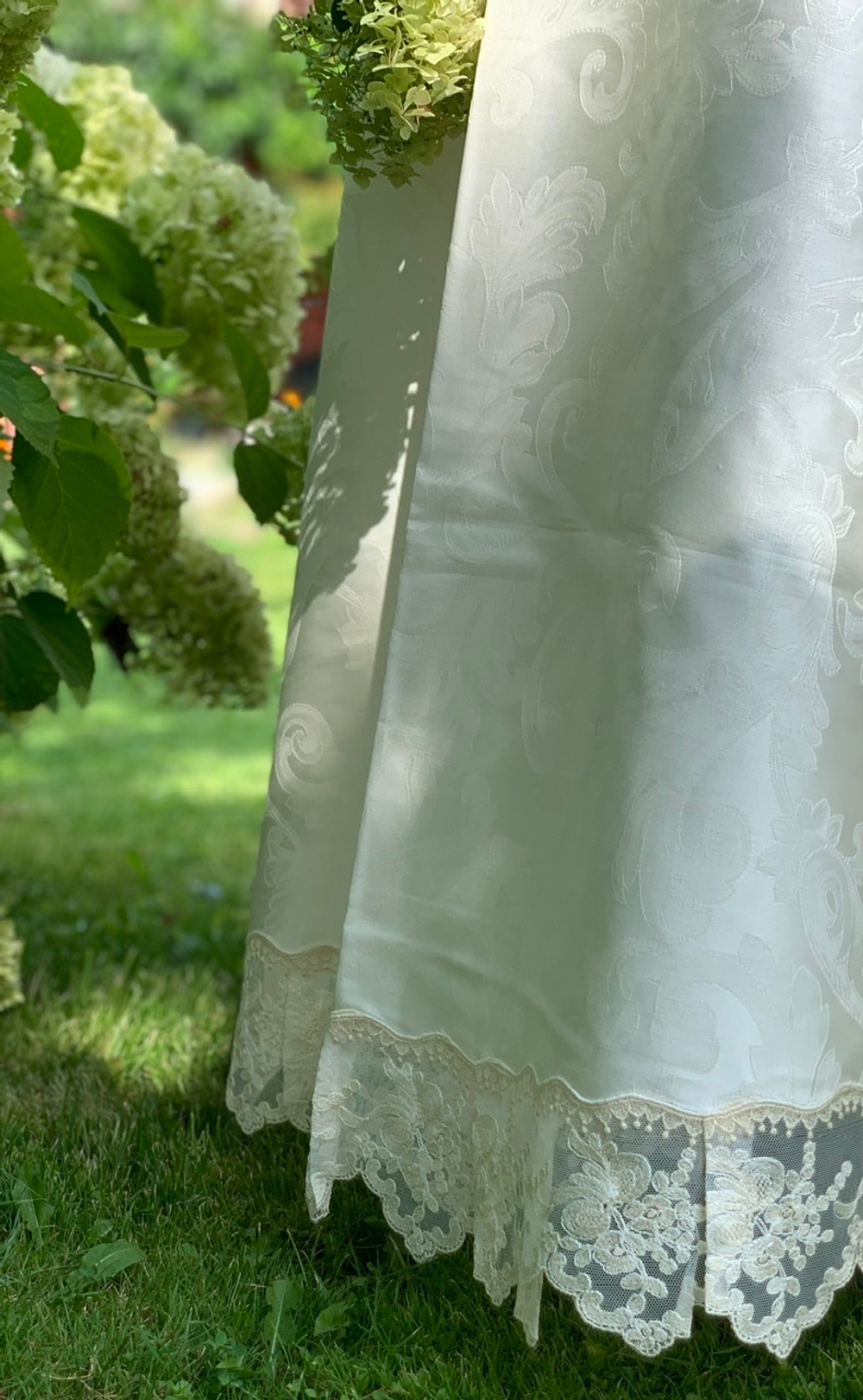 Скатерть 220 и 12 салфеток Palombella Valeria Gioiello сливочные
