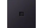 Розетка компьютерная RJ-45 независимая 10А черная акрил Альтаир SBE-i11ba-S1-RJ