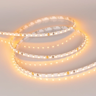 Лента RT-A120-5mm 24V Yellow (9.6 W/m, IP20, 2835, 5m) (Arlight, узкая)