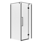 Душевое ограждение Niagara Nova NG-6831-34ВLACK (90х90х195) квадрат,черный матовый,двери распашные,стекло прозрачное,1 место