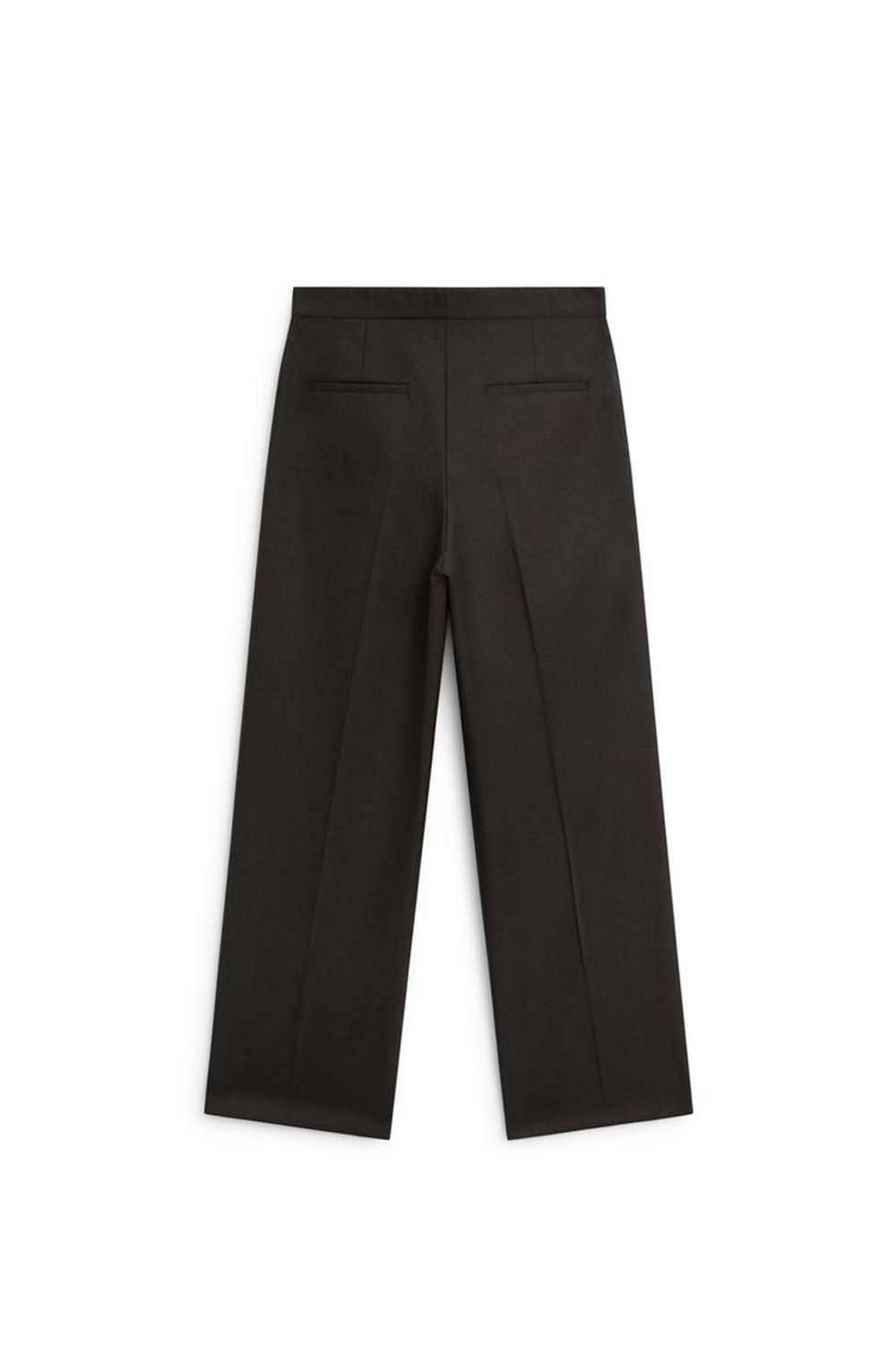 Massimo Dutti Прямые брюки из 100% шерсти - Limited Edition, коричневый меланж