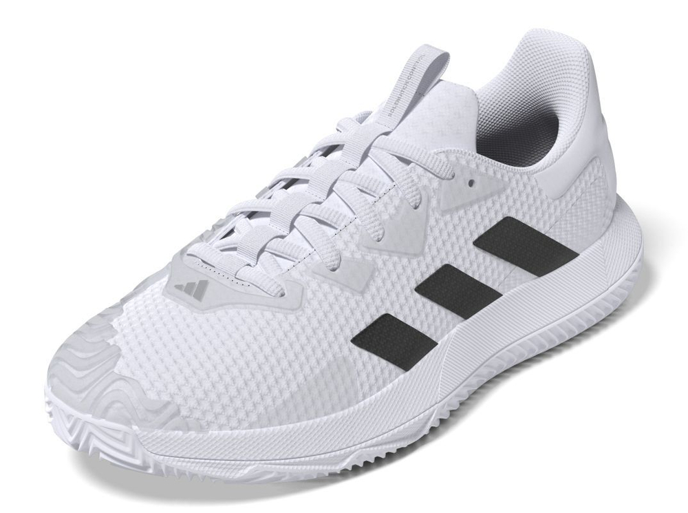 Мужские кроссовки теннисные Adidas SoleMatch Control Clay - белый, черный