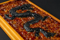 Комплект нард из янтаря "Чёрный Дракон"