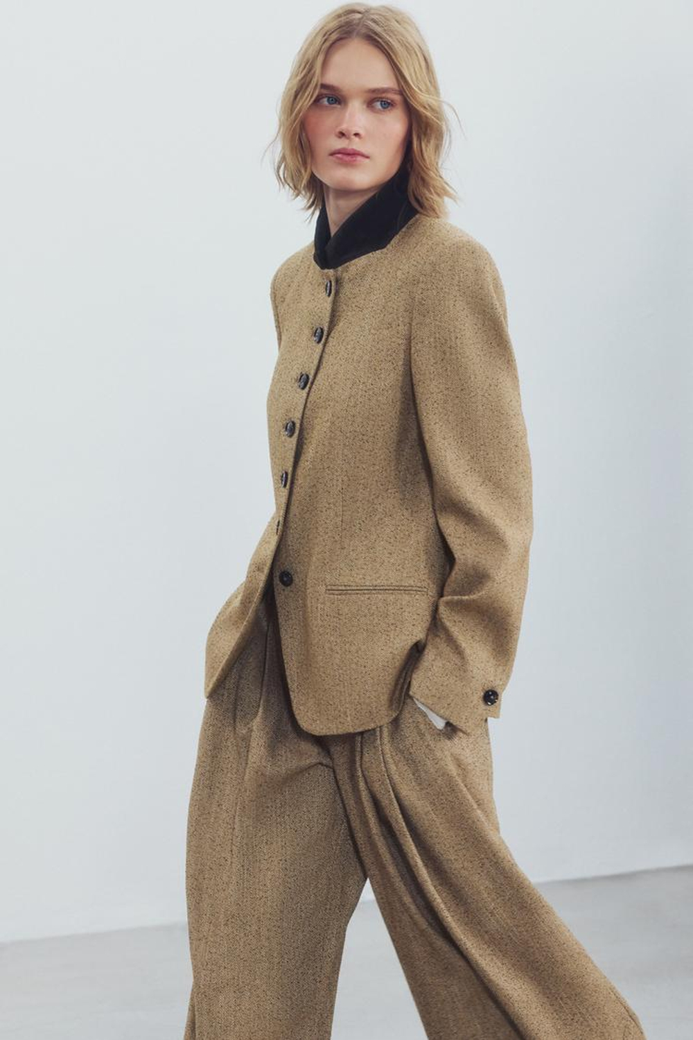 ZARA БРЮКИ-БАЛЛОНЫ ZW COLLECTION, МЯГКИЙ КАШТАНОВЫЙ