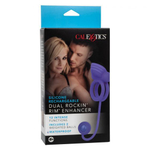 Фиолетовое эрекционное кольцо с утяжелителем Silicone Rechargeable Dual Rockin Rim Enhancer (Цвет: фиолетовый)