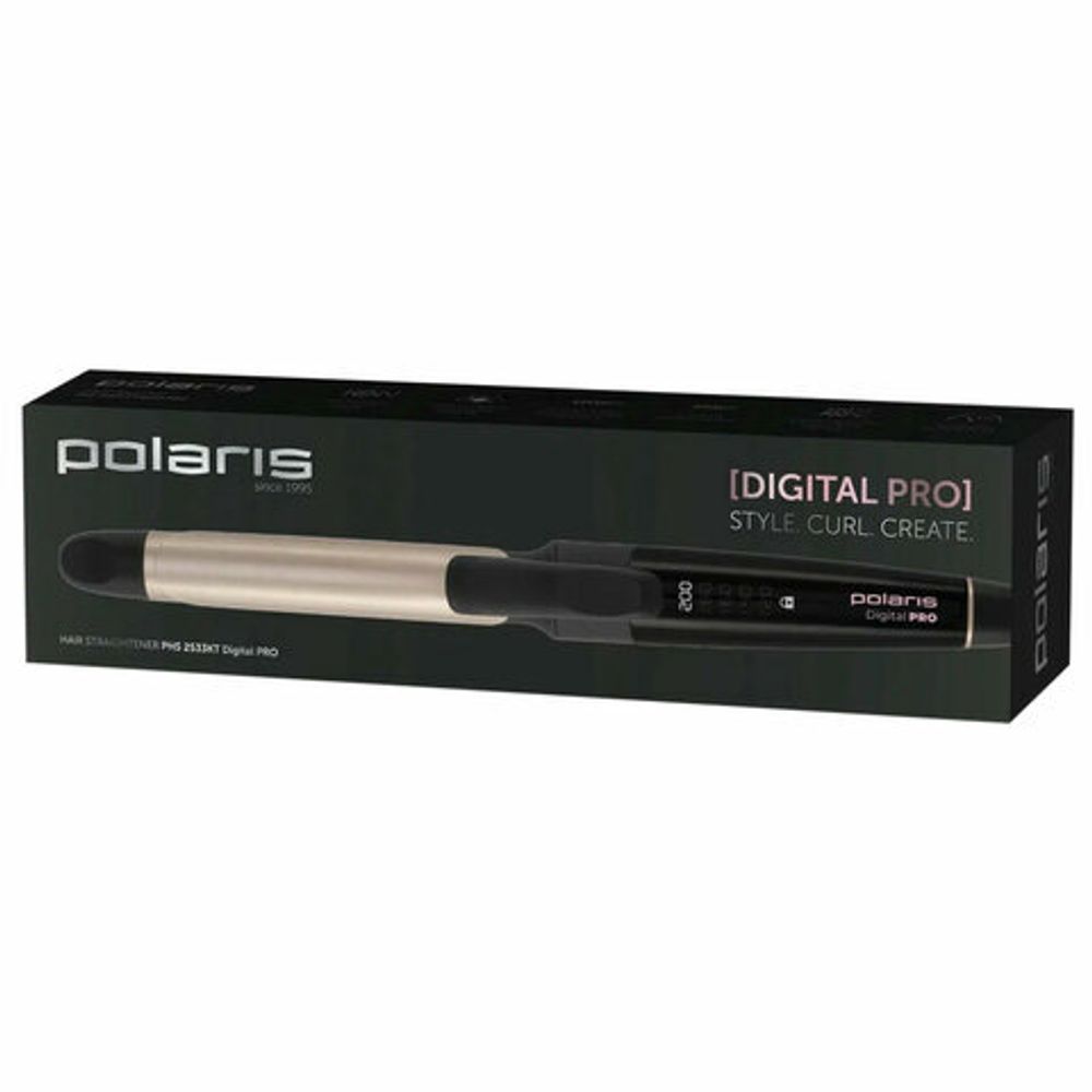Щипцы для завивки волос POLARIS PHS 2533KT Digital PRO, диаметр 25 мм, 5 режимов нагрева 120-200 °С, керамика, 64476