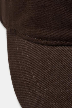 ZARA ОДНОТОННАЯ КЕПКА ИЗ САРЖИ, КОРИЧНЕВЫЙ