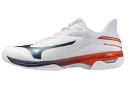 Мужские теннисные кроссовки Mizuno Wave Exceed Court AC - white/insignia blue/orange