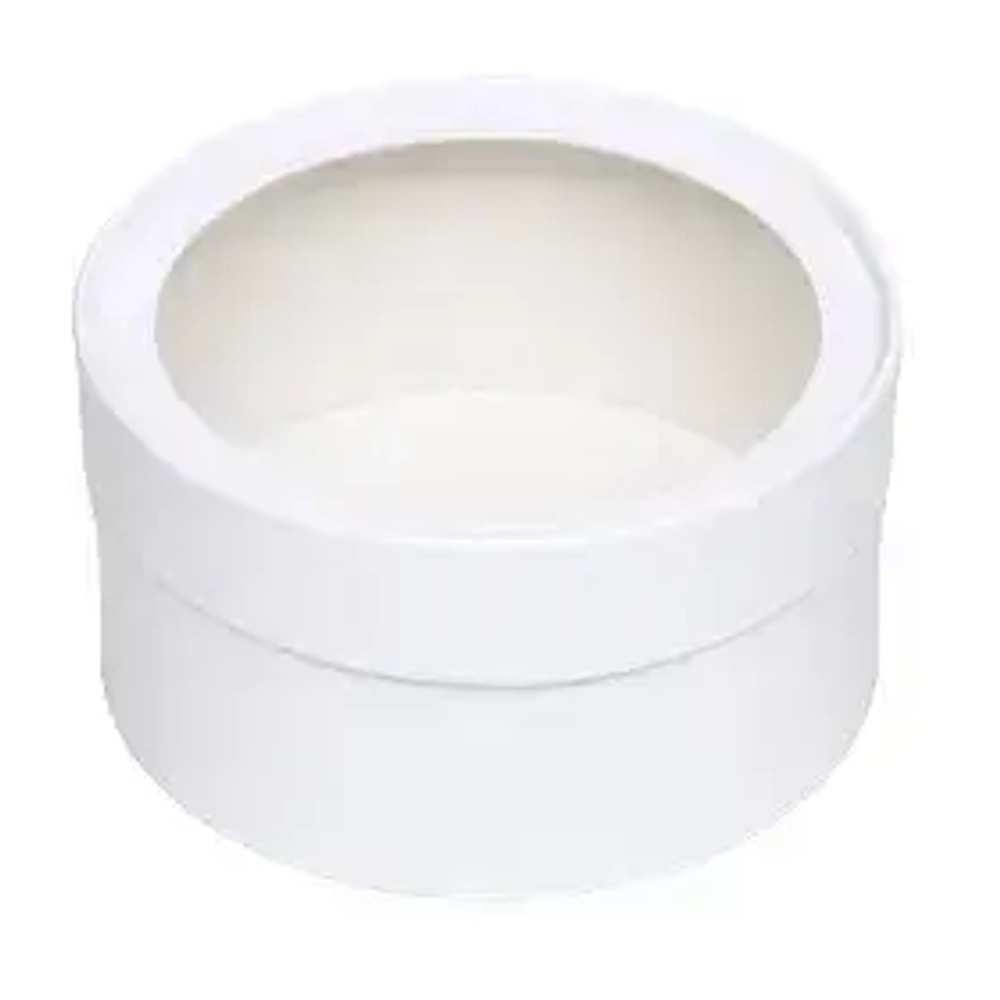 Коробка шляпная с окном 16*7 см (белая)