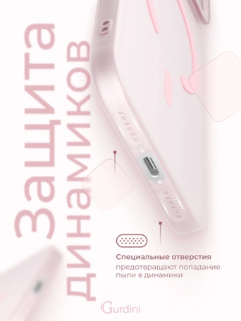 Чехол накладка iPhone 17 Pro Max / 18 Pro Max 6.9" Gurdini Slim Series with Magsafe Pink