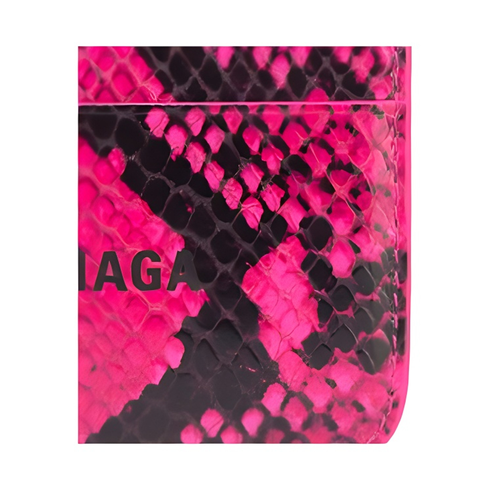 Balenciaga Cow Leather Card Holder Unisex Black Red Multicolor