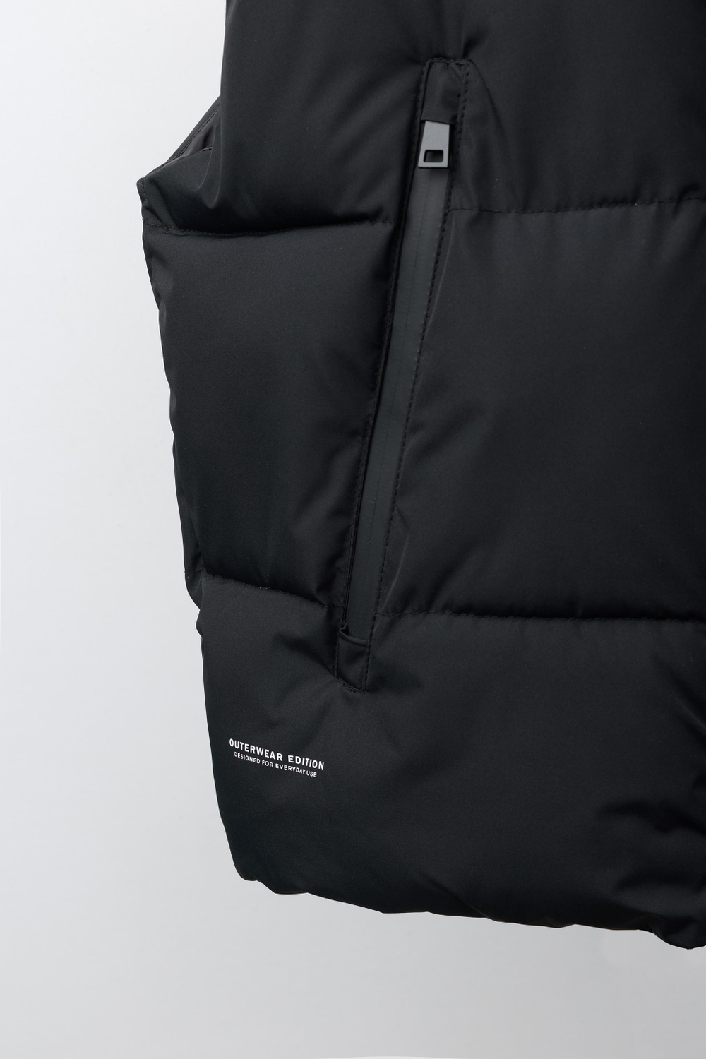 ZARA СТЕГАНЫЙ ЖИЛЕТ WATER REPELLENT, ЧЕРНЫЙ