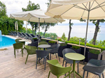 Стол пластиковый складной Siesta Contract Sky Folding Table Ø60, оливковый