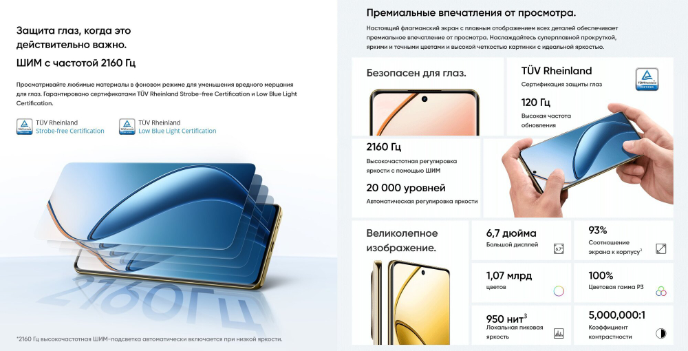 Смартфон realme 12 Pro+ 12/512Gb, Ростест, Android 14, Beige