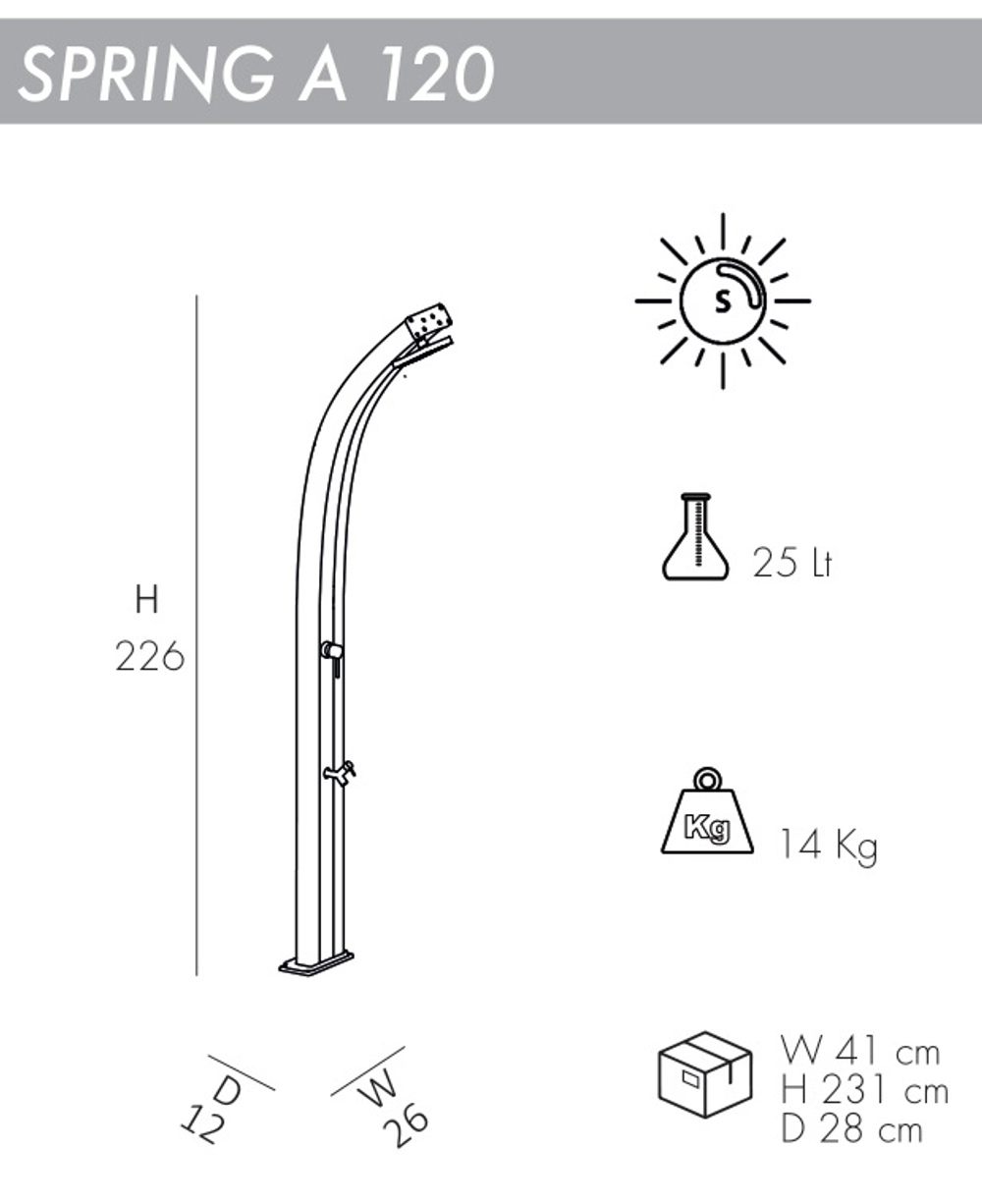 Душ солнечный Arkema Spring A 120