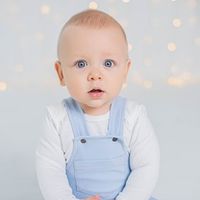 Комбинезон на лямках "Светлый деним" 3-18 м