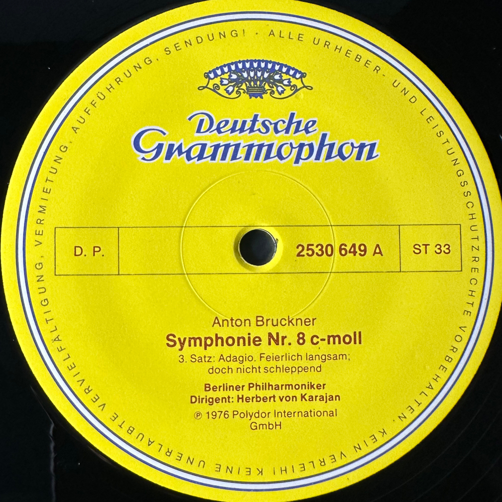 Брукнер, Берлинский филармонический оркестр, Караян - Симфония № 8 2LP (Германия 1976г.)