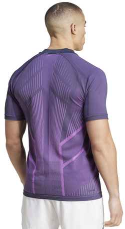 Мужское теннисное поло Adidas Pro Seamless AEROREADY FreeLift - Фиолетовый