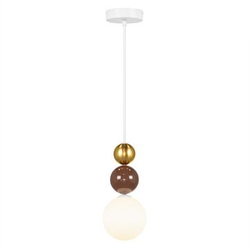 Подвесной светильник 1*G9 8257/1 золото/коричнеый/белый Suspentioni Bonbones Lumion