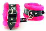 Розовые оковы на ноги с мехом BDSM Light 720001ars