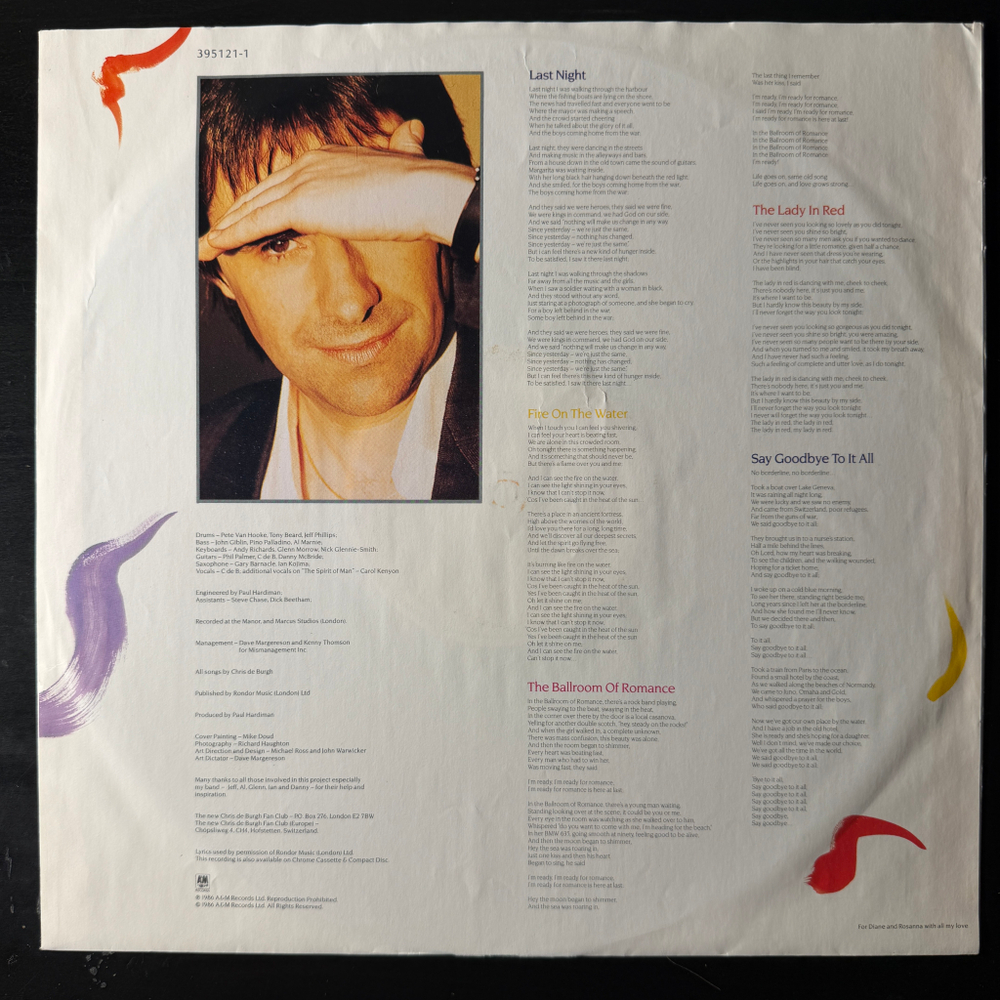 Chris de Burgh – Into The Light (Германия 1986г.)Т