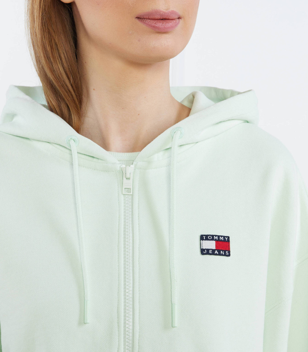 Худи TJW RLX XS BADGE ZIP TRHU Tommy Jeans - зеленый(DW0DW15748)
