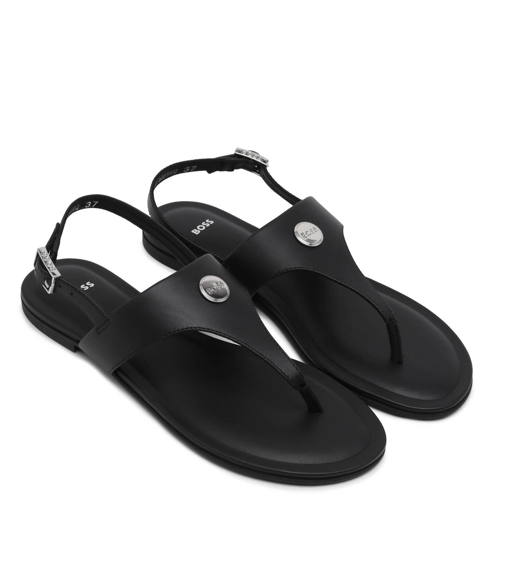 Босоножки кожаные millie BOSS BLACK - черный(50517412)