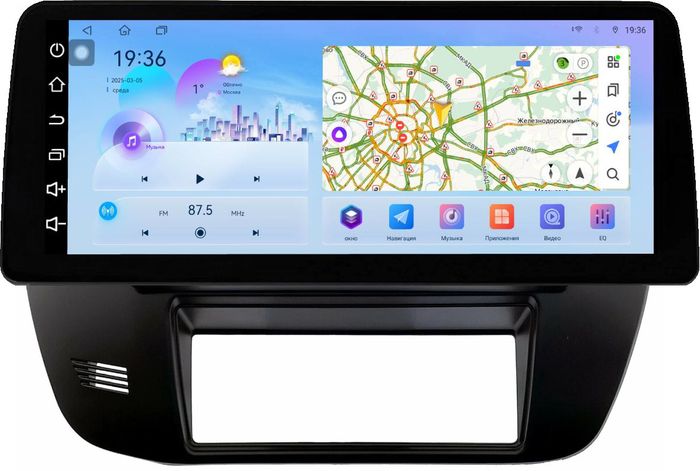 Магнитола для Nissan Patrol Y61 1997-2004 - FarCar монитор 12.3" 2K QLED на Android 14, Быстрая, CarPlay, 4G SIM-слот