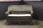 Двухместный диван из ротанга МЭДИСОН "MADISON" арт.М03195 brown с подушкой на сидение