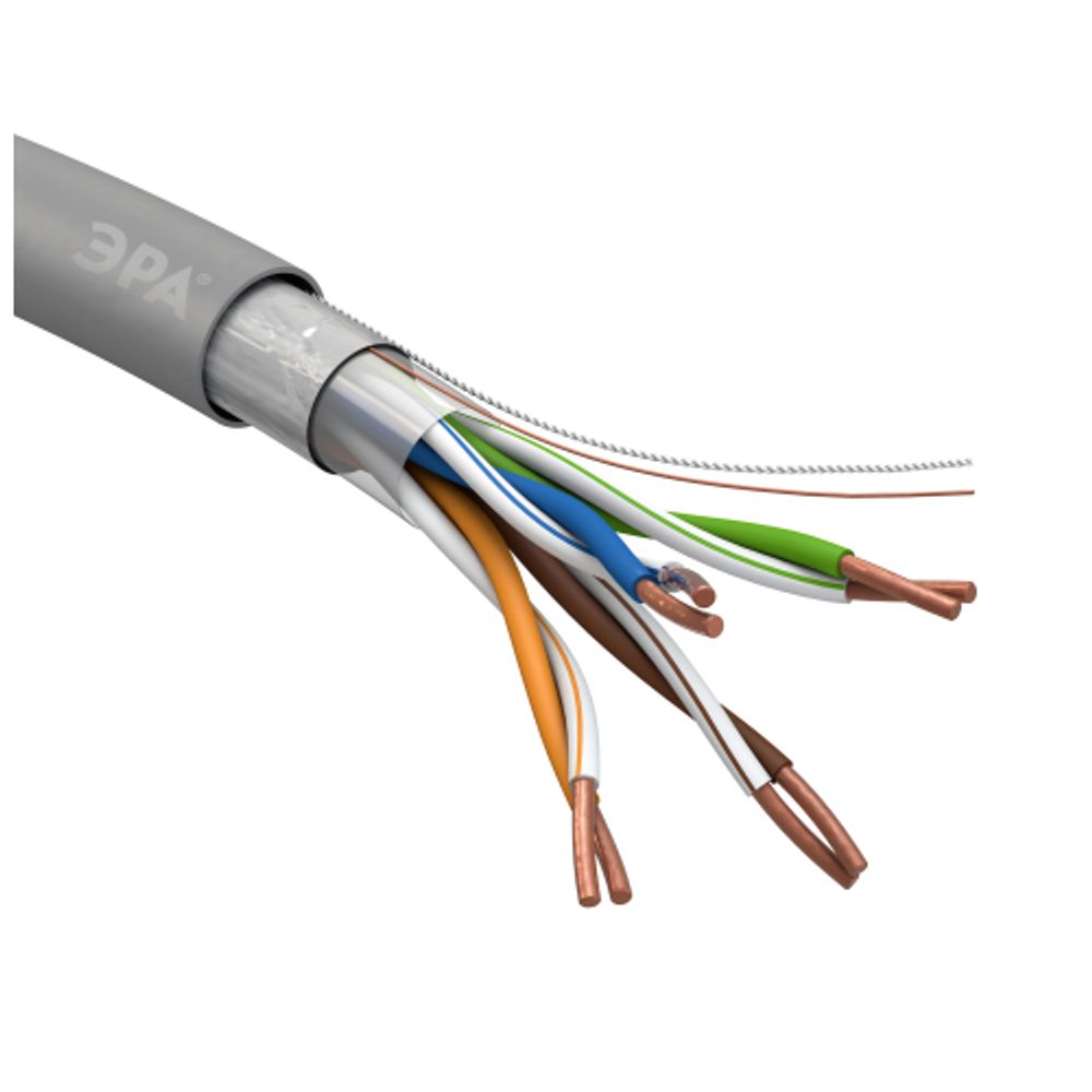 Кабель витая пара ЭРА F/UTP 4x2x24 AWG Cat5e CU PVC 305 м | Электротовары