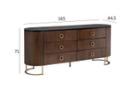 Комод Garda Decor коричневый 165*44,5*71 см