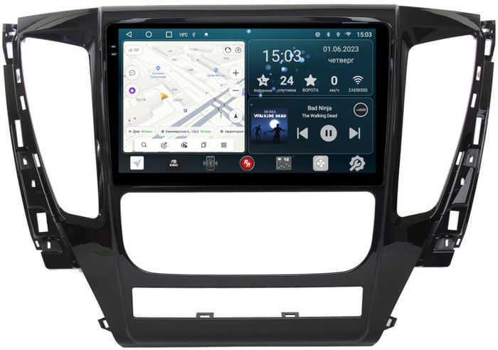 Магнитола для Mitsubishi Pajero Sport 3 2016-2021 (АКПП) - RedPower 423 Android 10, Быстрая, QLED+2K, CarPlay, SIM-слот