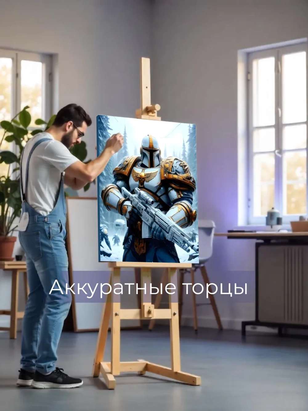 Картина Зима близко Штурмовик 50х70