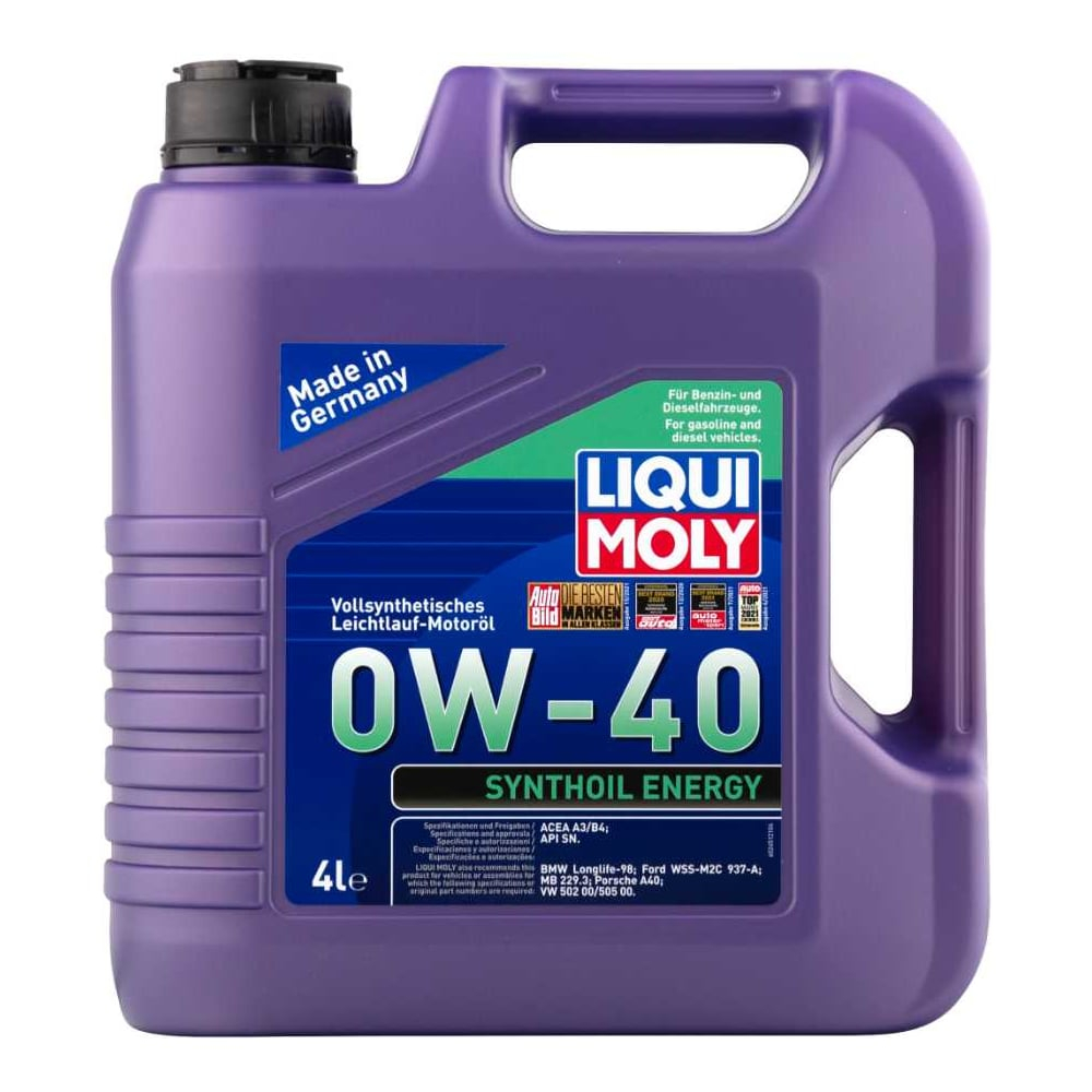 Масло моторное LIQUI MOLY Synthoil Energy A3 / B4 0W-40 синтетическое 4 л  7536 / 2451
