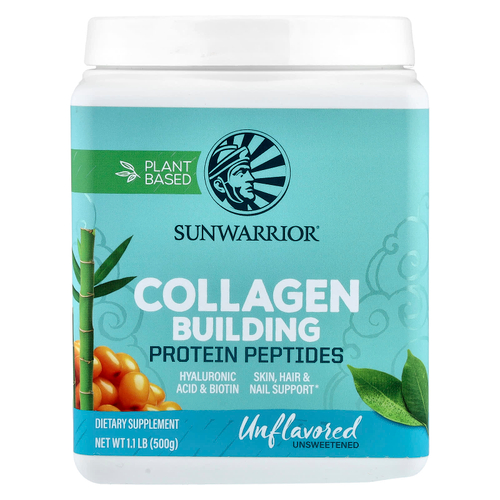 Sunwarrior, Пептиды из белка для формирования коллагена, натуральные, 500 г