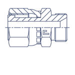 Адаптер AS D06 ORFS 9/16 - BSP 3/8