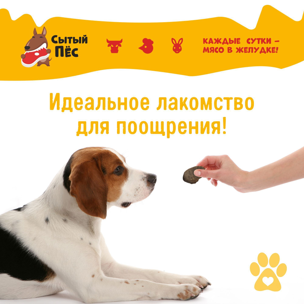 Лакомства для собак Сытый пёс / Утиные лапки / 100 грамм