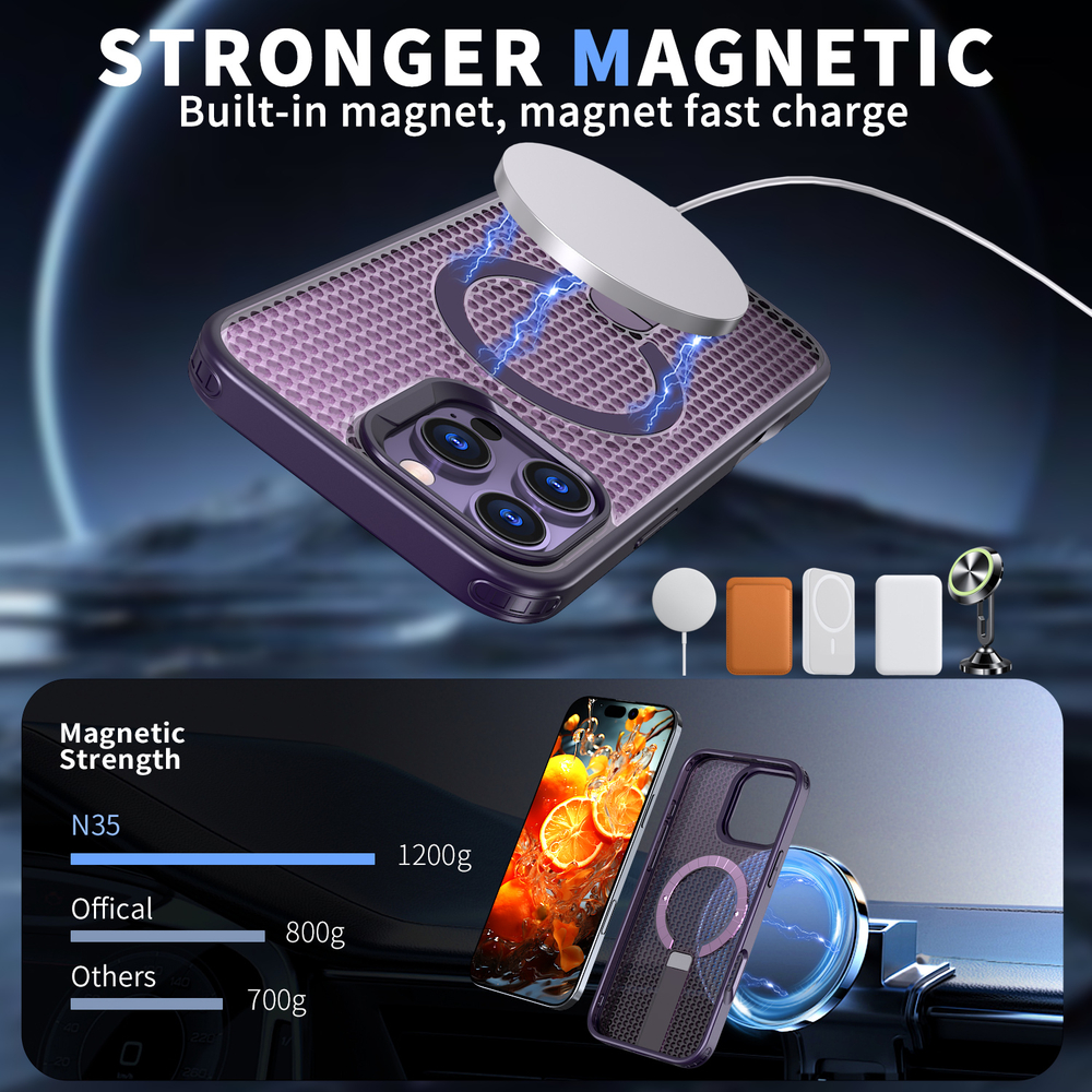 Прозрачный чехол Mesh Pro Magnetic Case для iPhone 16 Pro