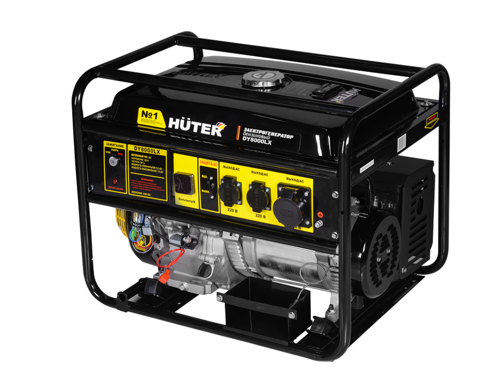 Портативный бензогенератор HUTER DY8000LX - [6,5 кВт / 220V] эл. старт