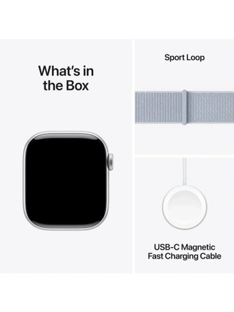 Умные часы Apple Watch S10 42 мм, Silver Aluminium, Blue Cloud Sport L